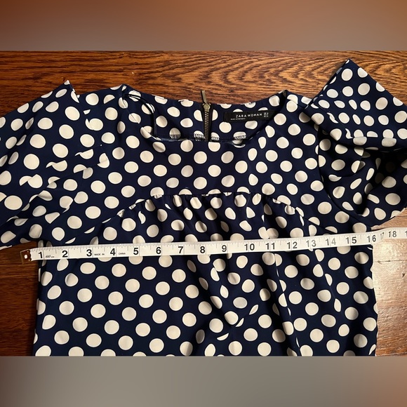 Zara Women Blue and White Polka Dot Size XS Pre-owned . - Picture 10 of 14